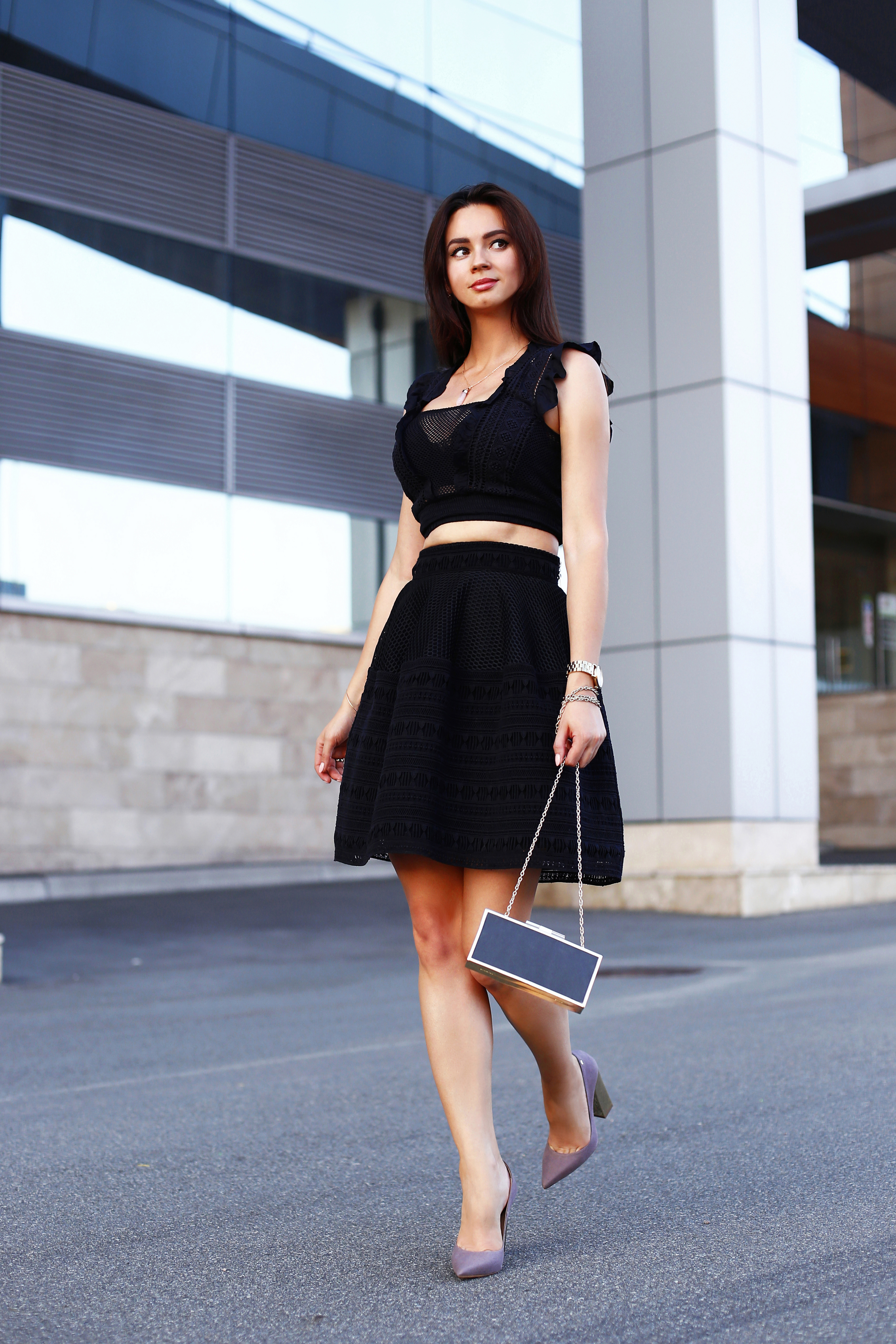Black crochet Black crochet