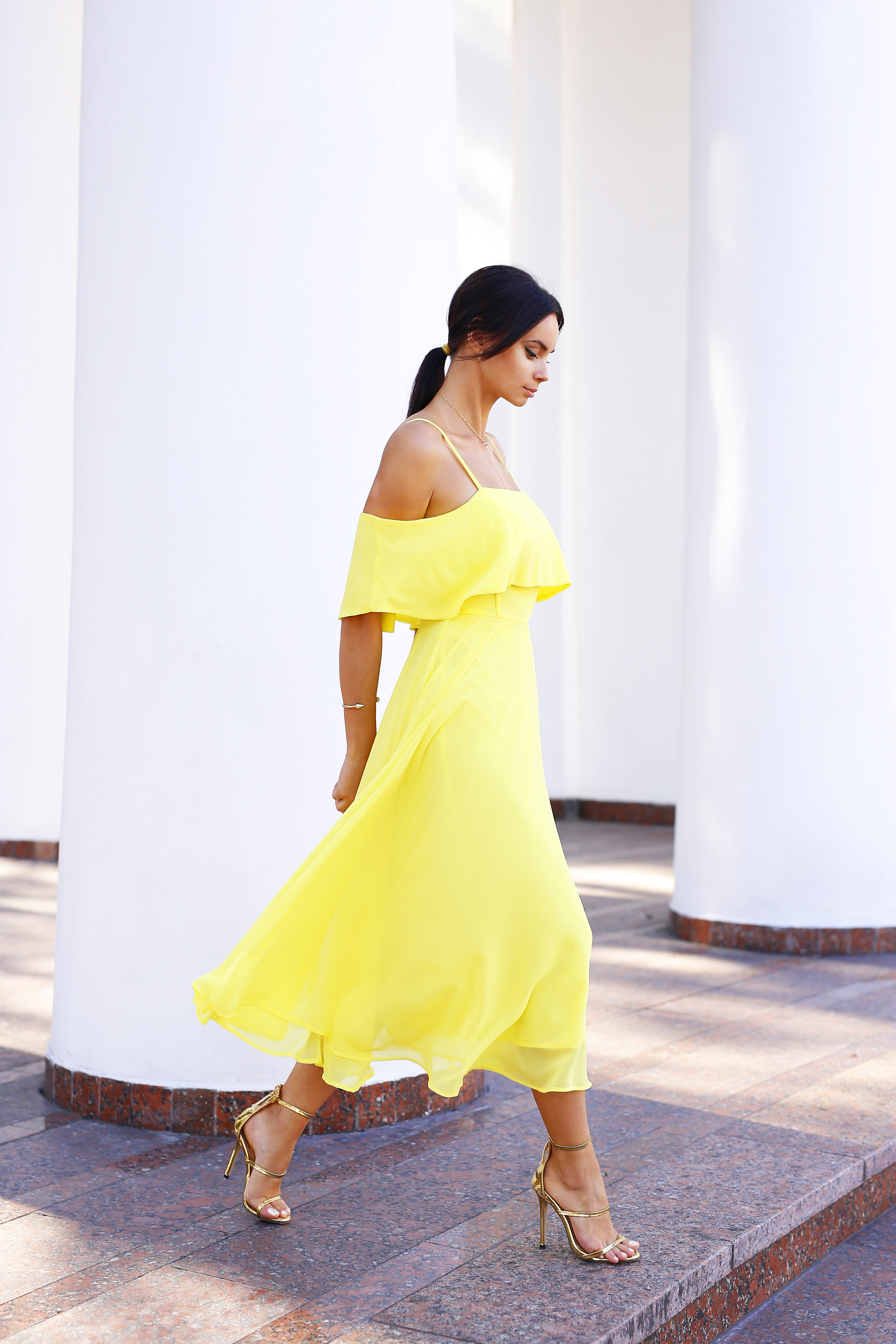 In hot yellow In hot yellow