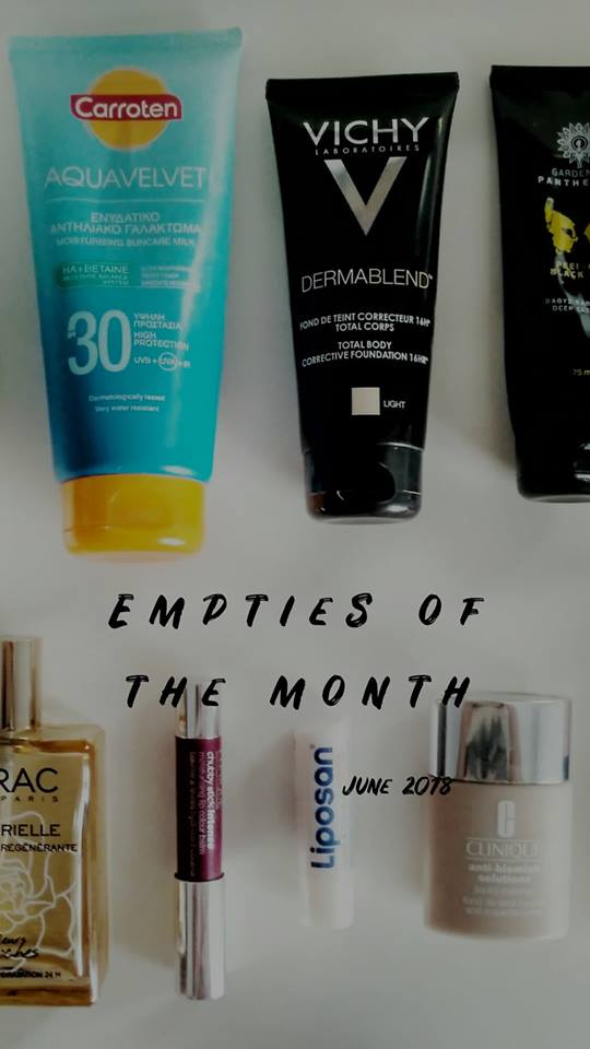 Empties of the month- June 2018 Empties of the month- June 2018