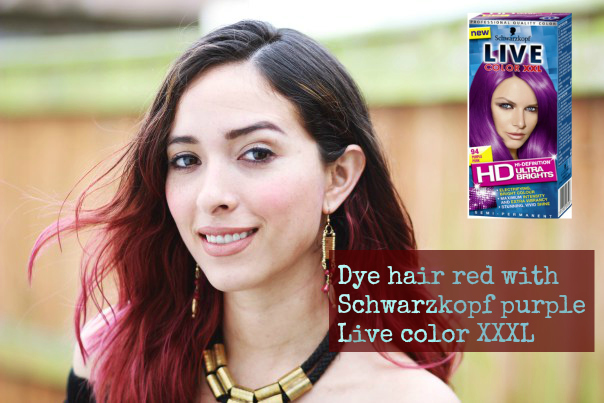 How To Dye Dark Hair Red Diy Hair Colour Using Schwarzkopf Live Xxl