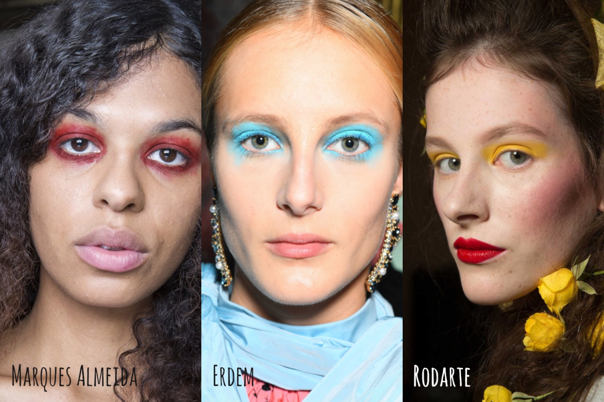 Winter Spring 2019 Makeup Trends Runway catwalk Makeup Report liz breygel January girl erdem dries von noten dior fenry beauty versace marni lequan smith Simone Rochas kate spade tendências de maquiagem 2019