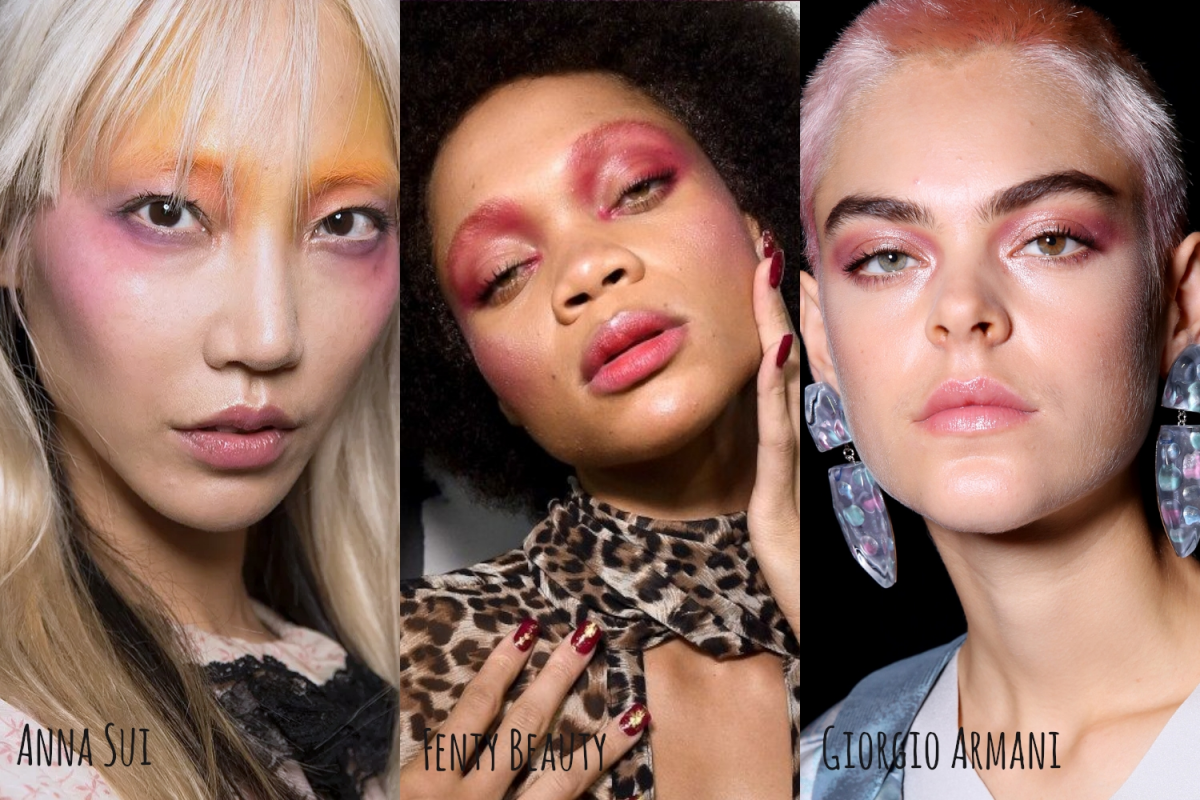 Winter Spring 2019 Makeup Trends Runway catwalk Makeup Report liz breygel January girl erdem dries von noten dior fenry beauty versace marni lequan smith Simone Rochas kate spade anna sui tendências de maquiagem 2019