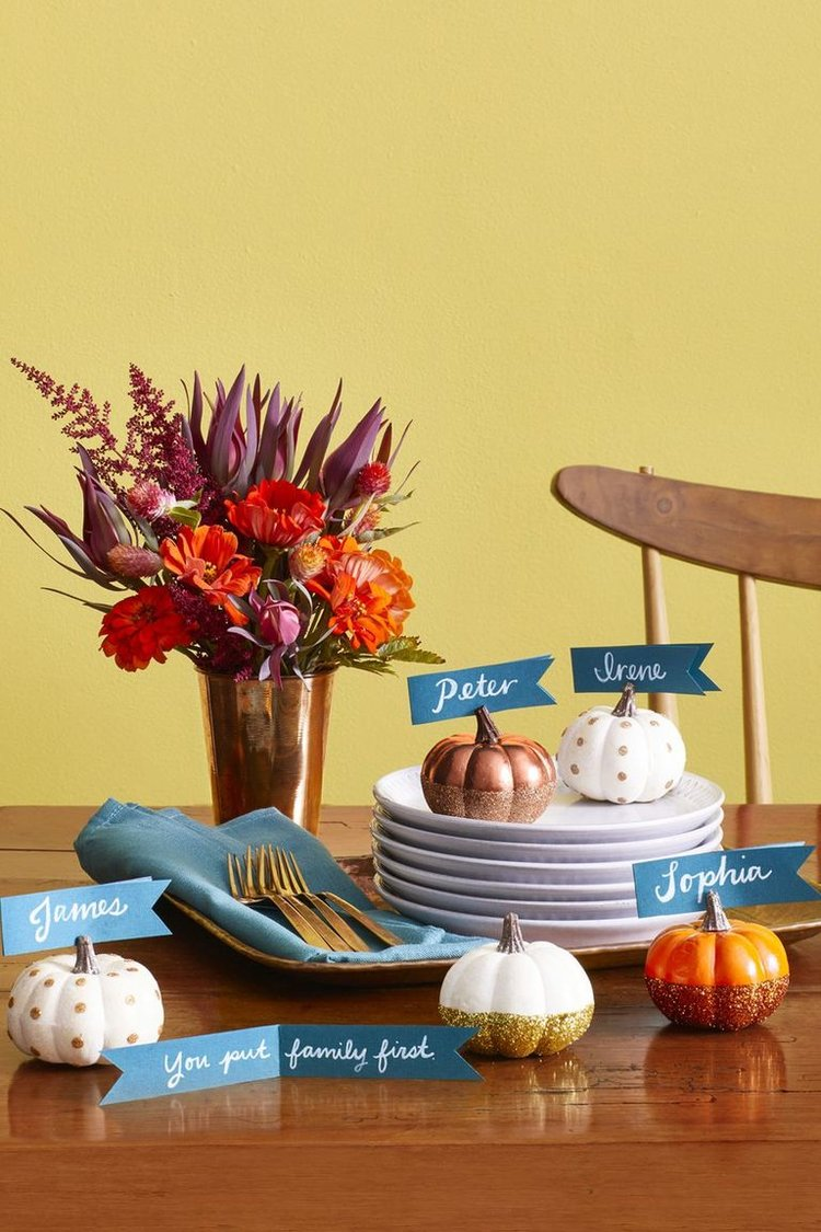 Pumpkin Place Cards via Country Living